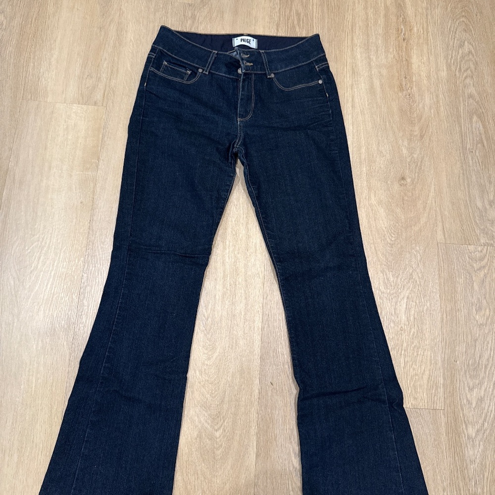 PAIGE boot cut dark denim jeans size 28